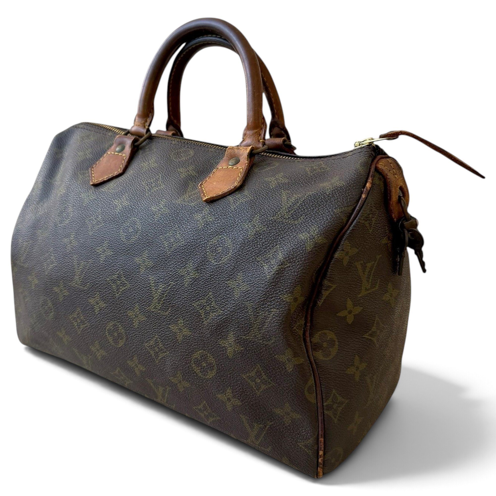Speedy leather bowling bag