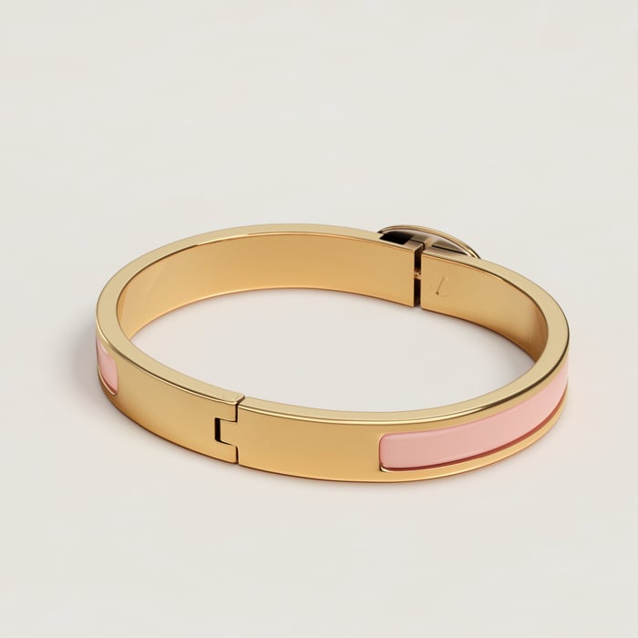 Rose Candeur Mini Clic Chaine d'Ancre Bracelet