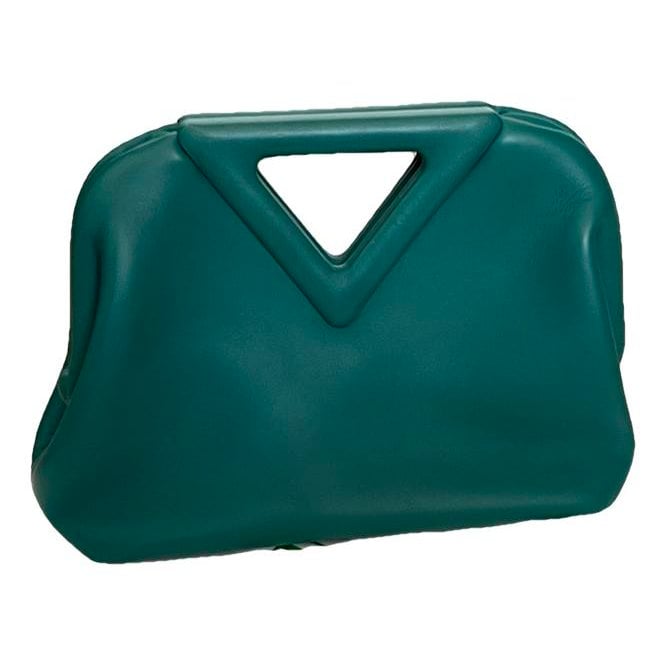 Point leather handbag