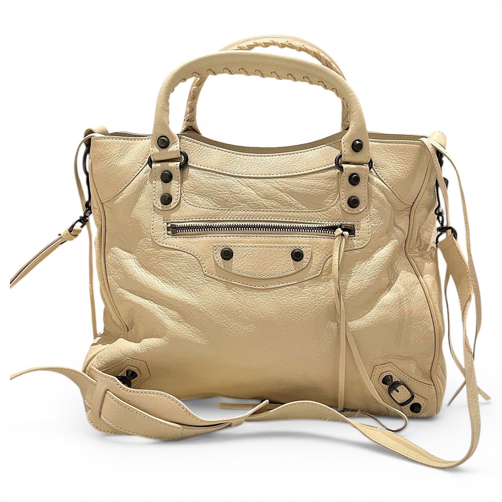 Classic Metalic leather handbag