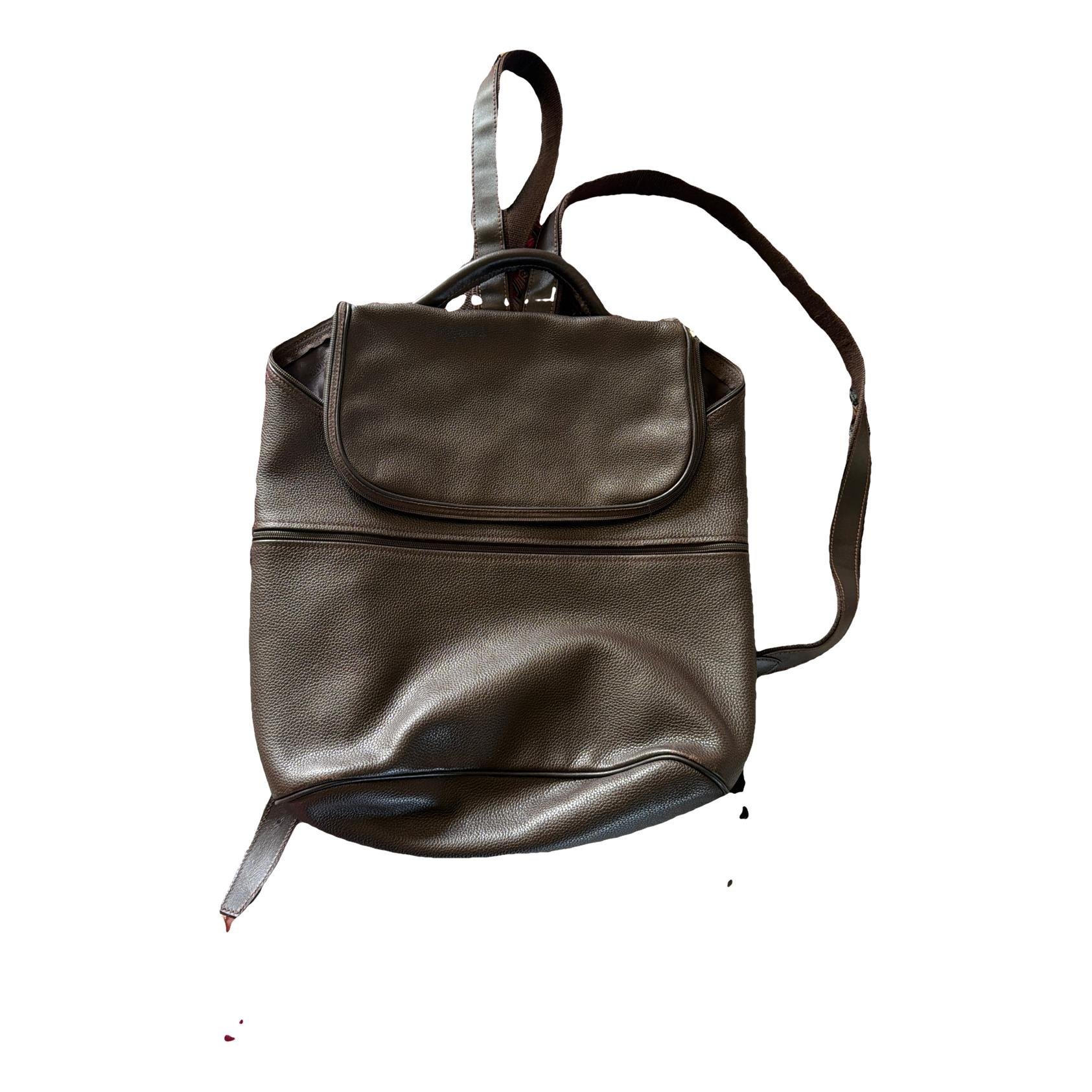Leather backpack