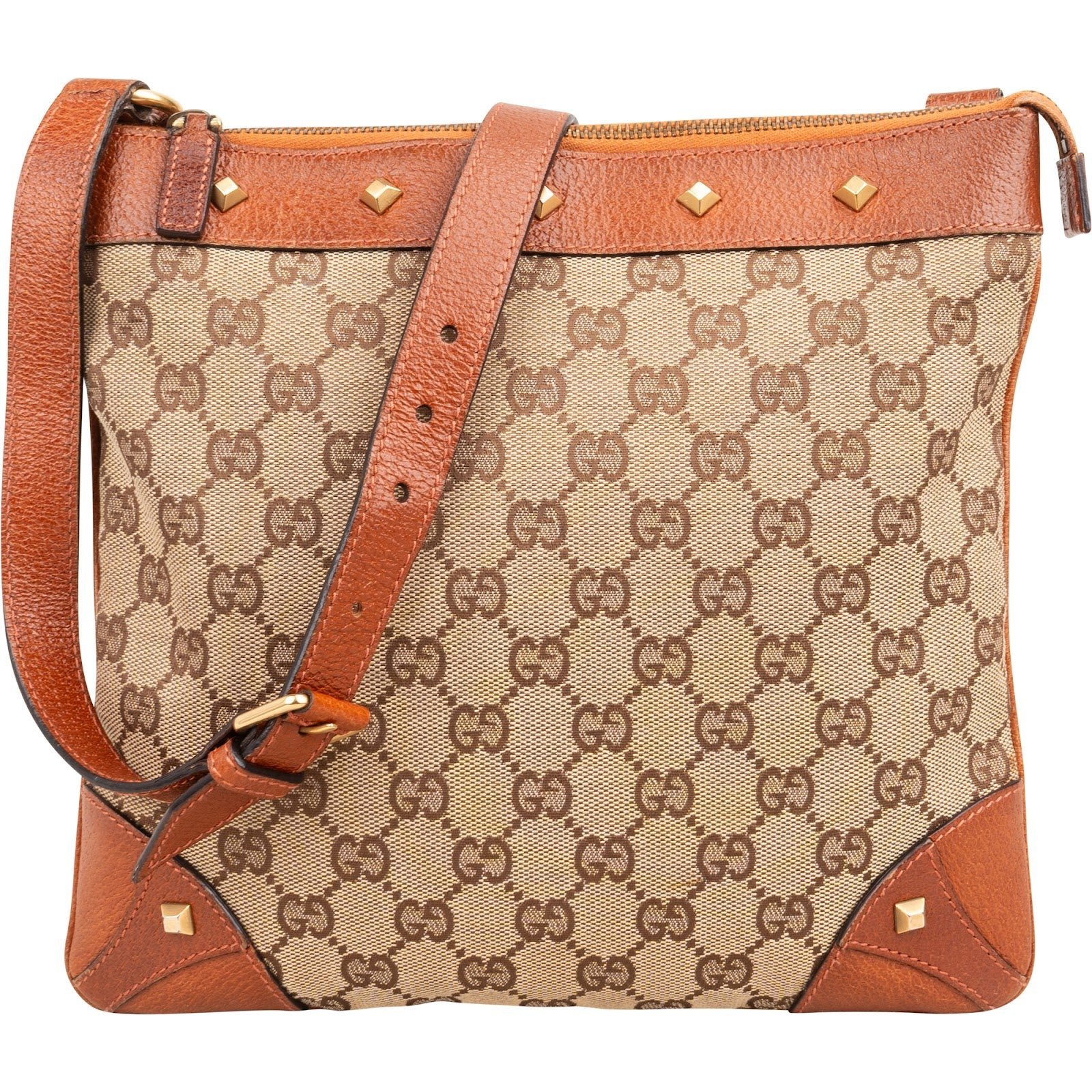 Ophidia Compartment Messenger leather crossbody bag