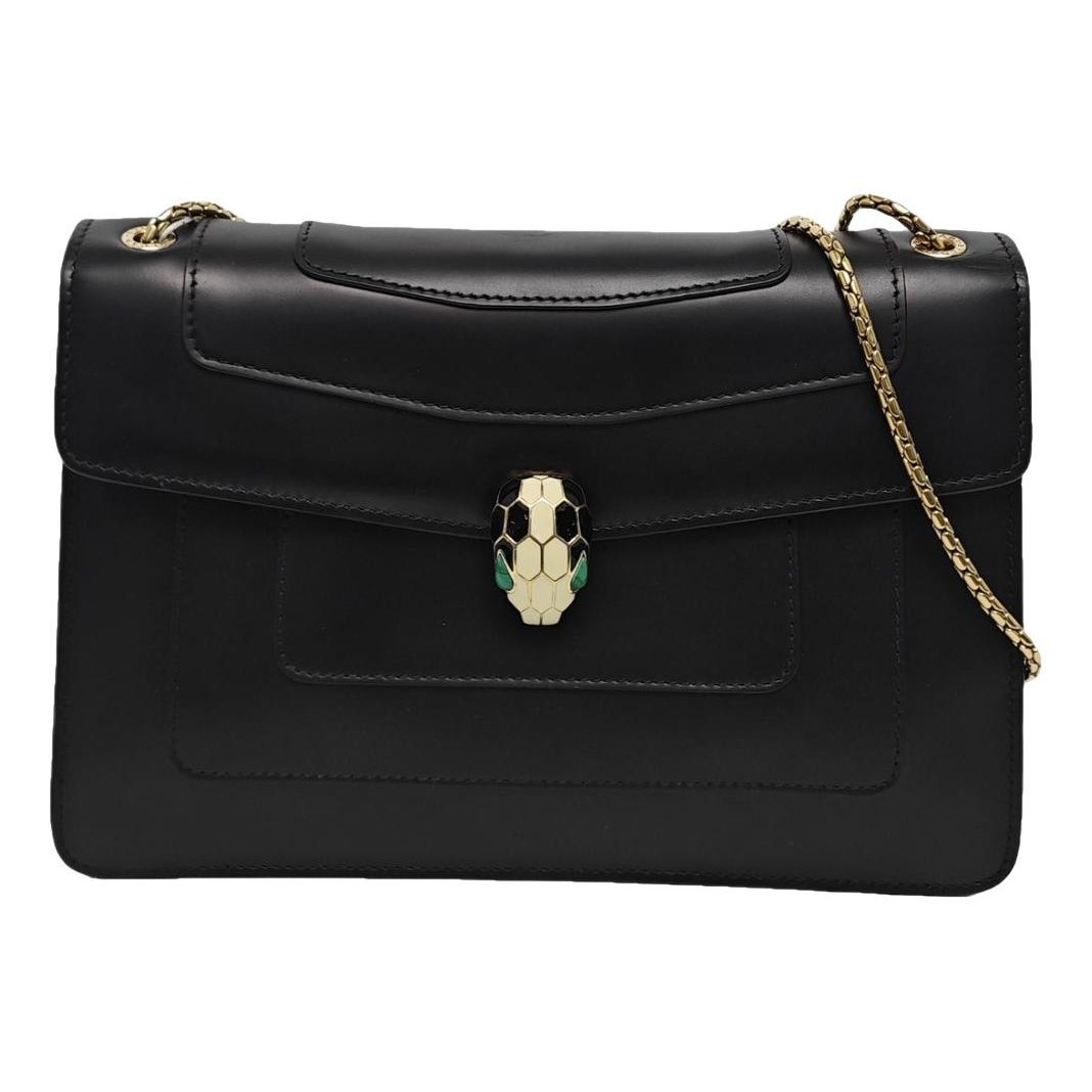 Serpenti leather handbag