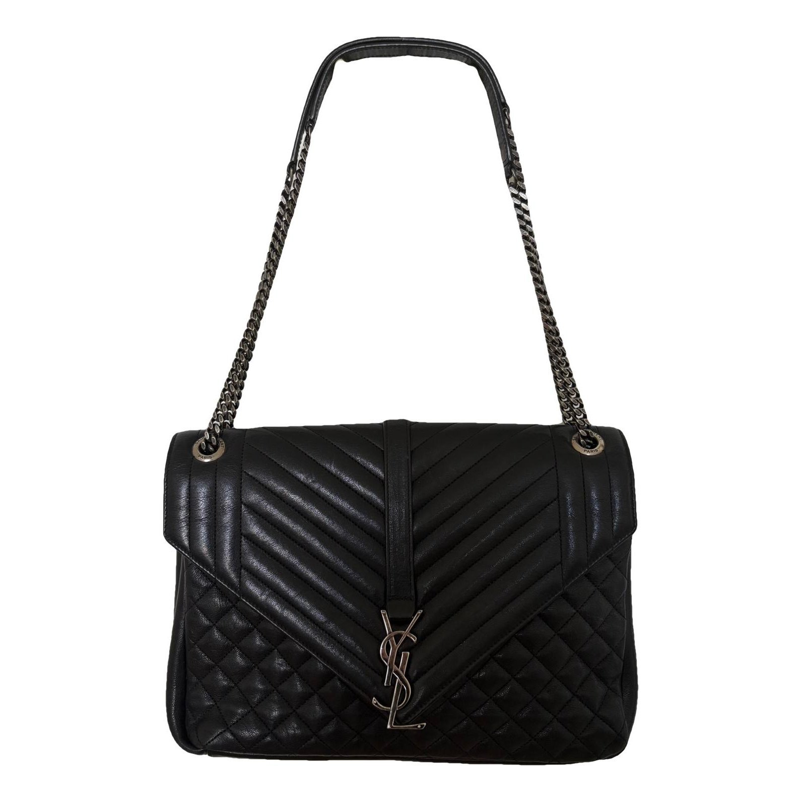 Envelope leather handbag