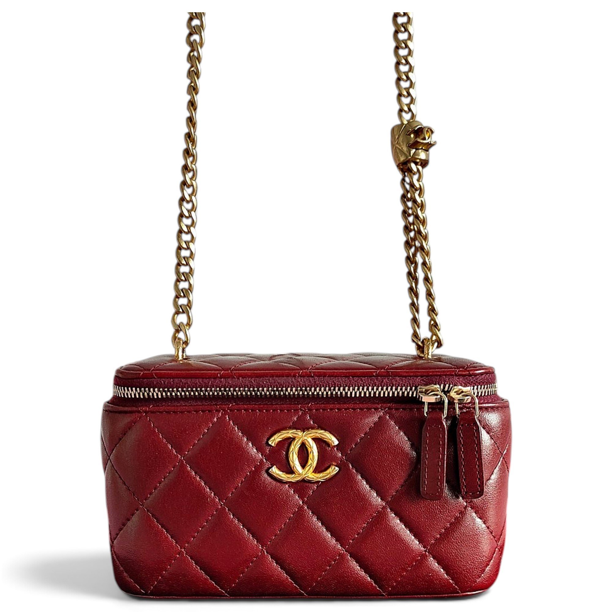 Vanity leather handbag