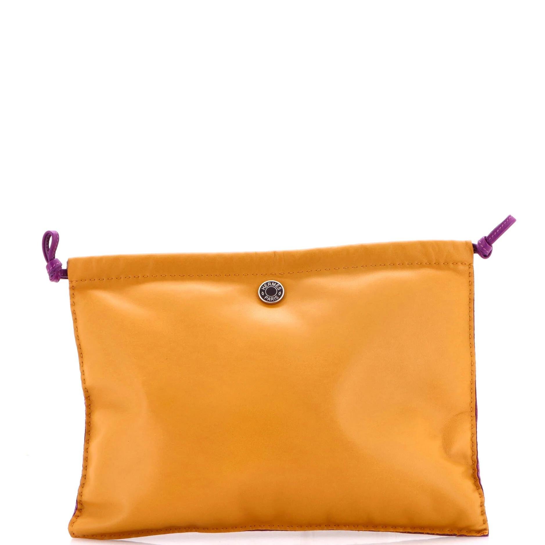 Leather clutch bag