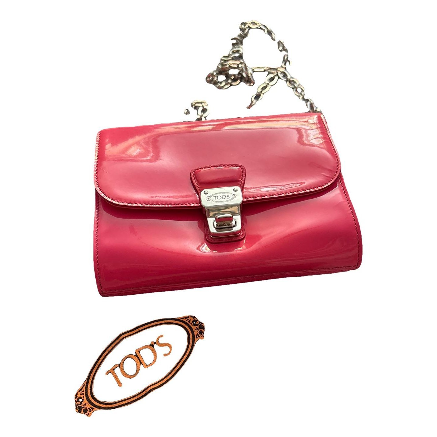 Leather clutch bag