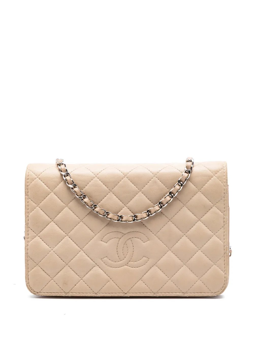 2013-2014 CC Quilted Lambskin Diamond Wallet On Chain crossbody bag