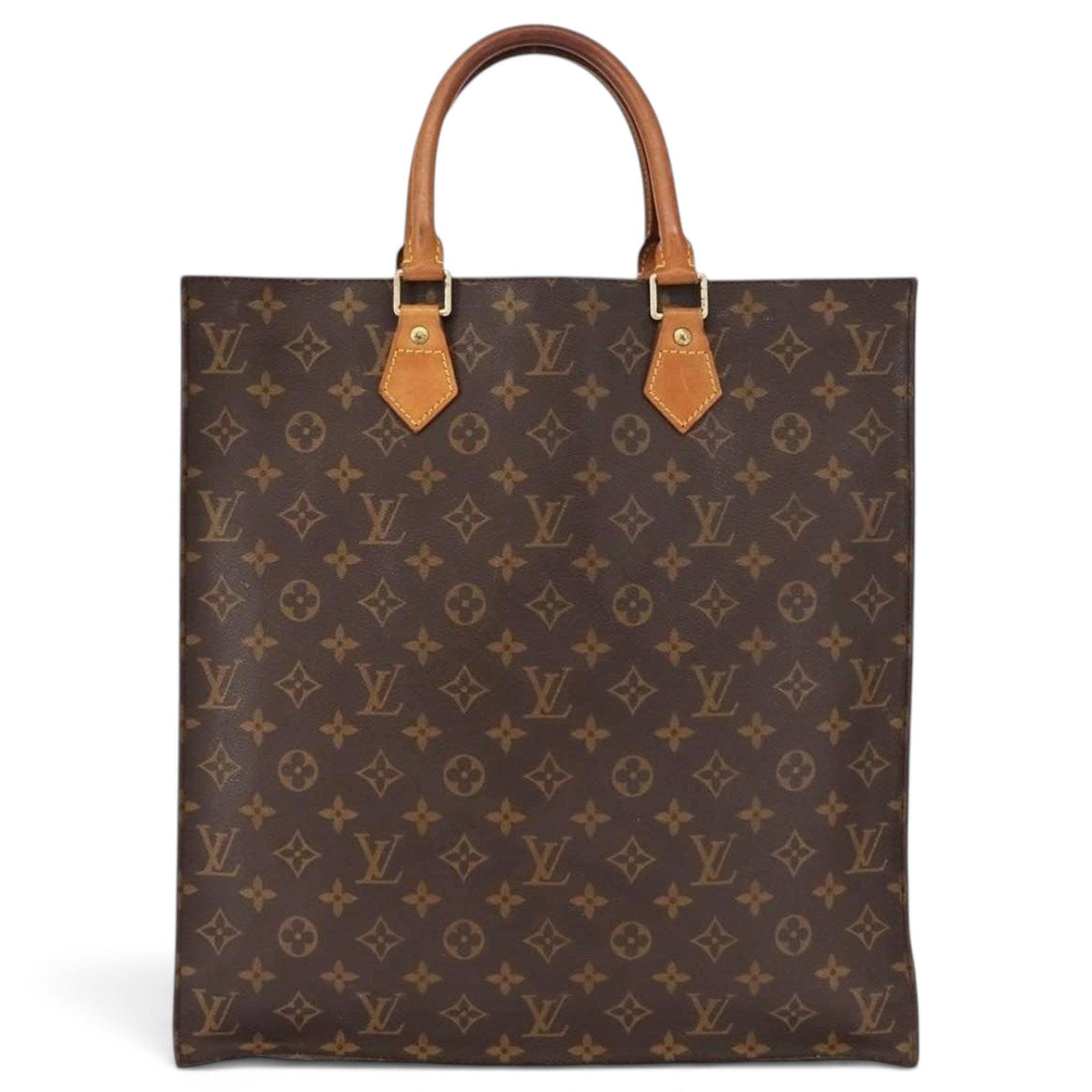 Plat leather handbag