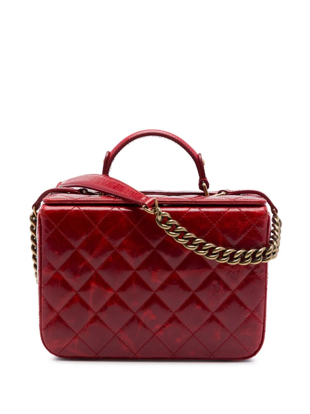 2011 CC Quilted Glazed Calfskin Rita Vanity Case satchel
