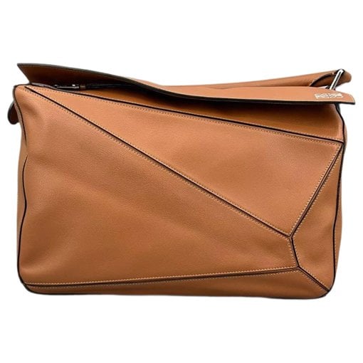 Puzzle leather handbag