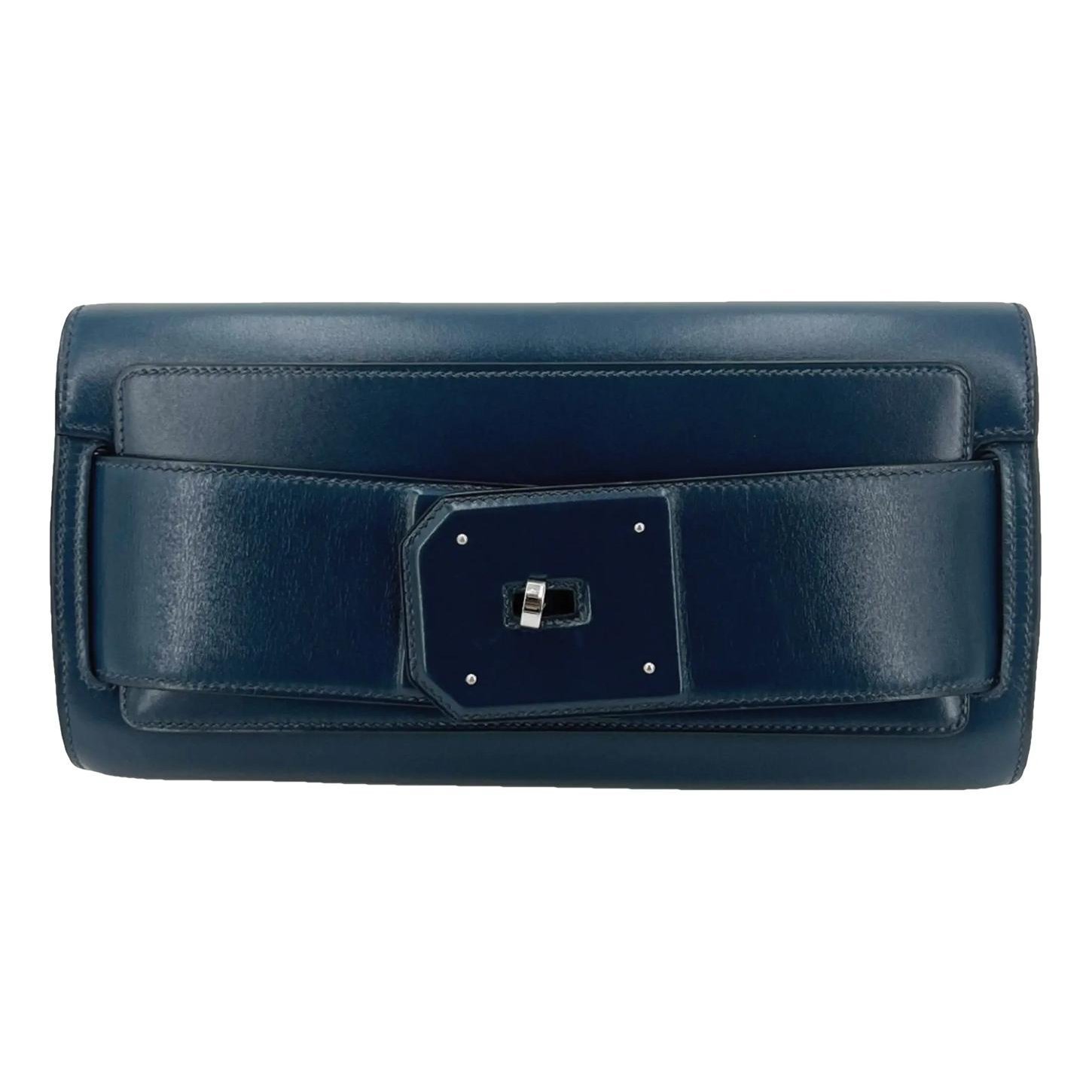 Leather clutch bag