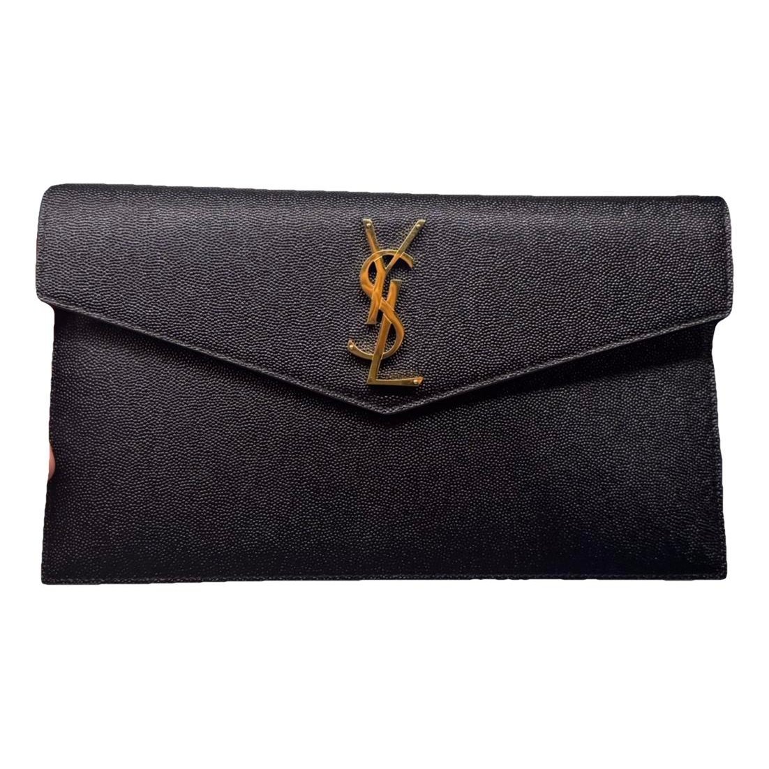 Uptown leather clutch bag