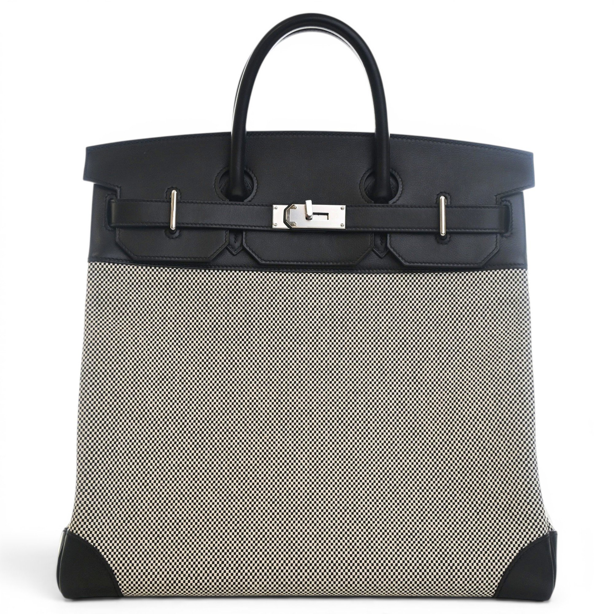 Hermes Birkin 40 Handbag Noir Toile H Canvas 2022