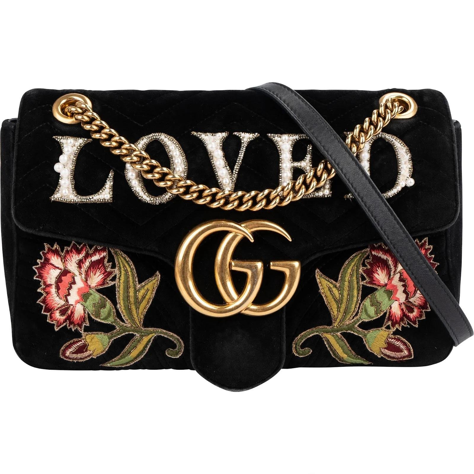 GG Marmont velvet crossbody bag