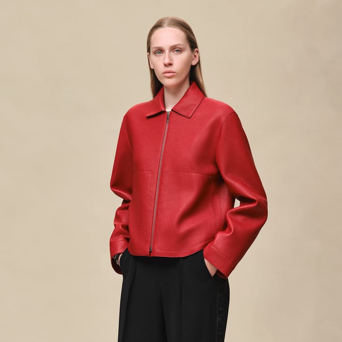 Rouge Piment Washed Deerskin Jacket