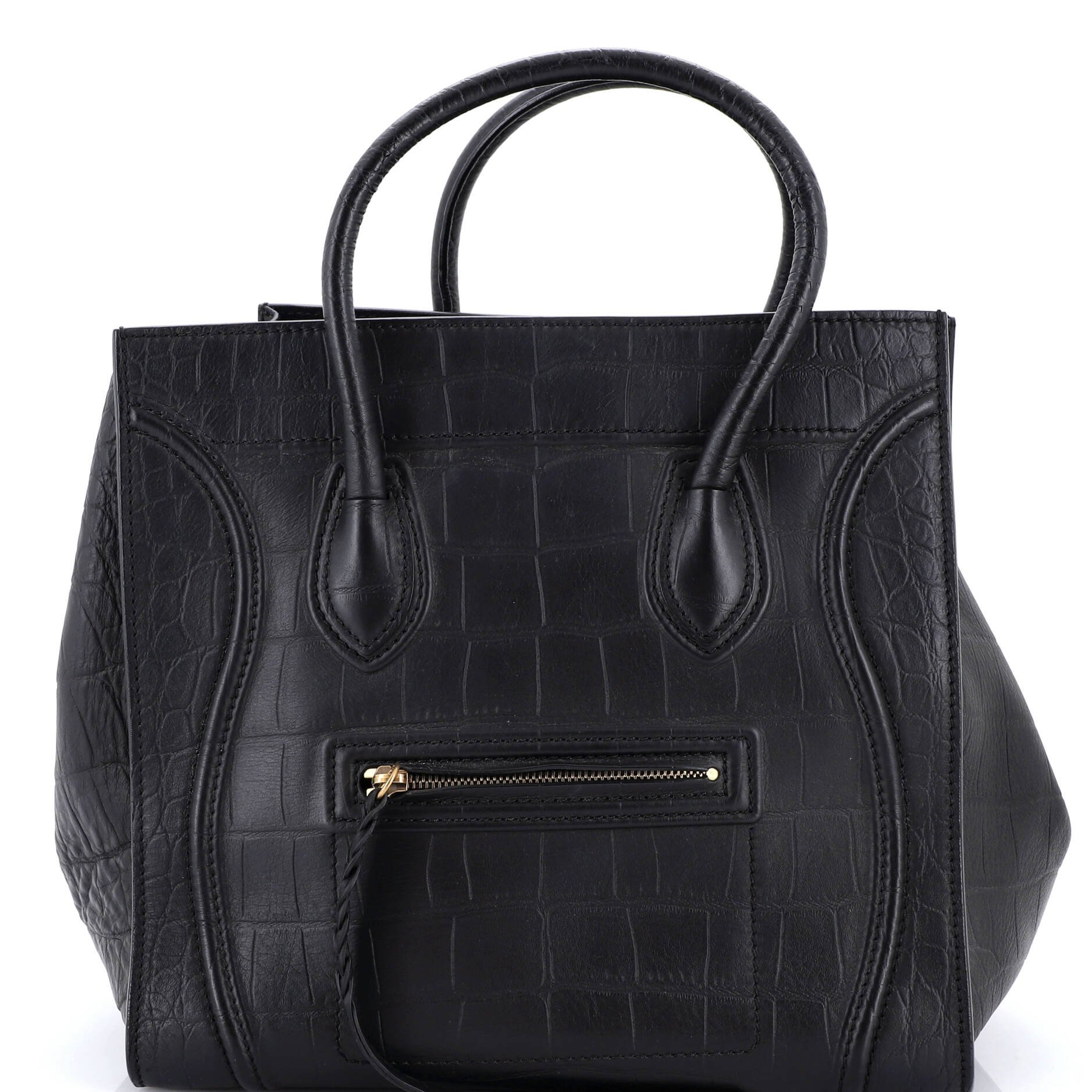 Celine Phantom Bag Crocodile Embossed Leather Medium