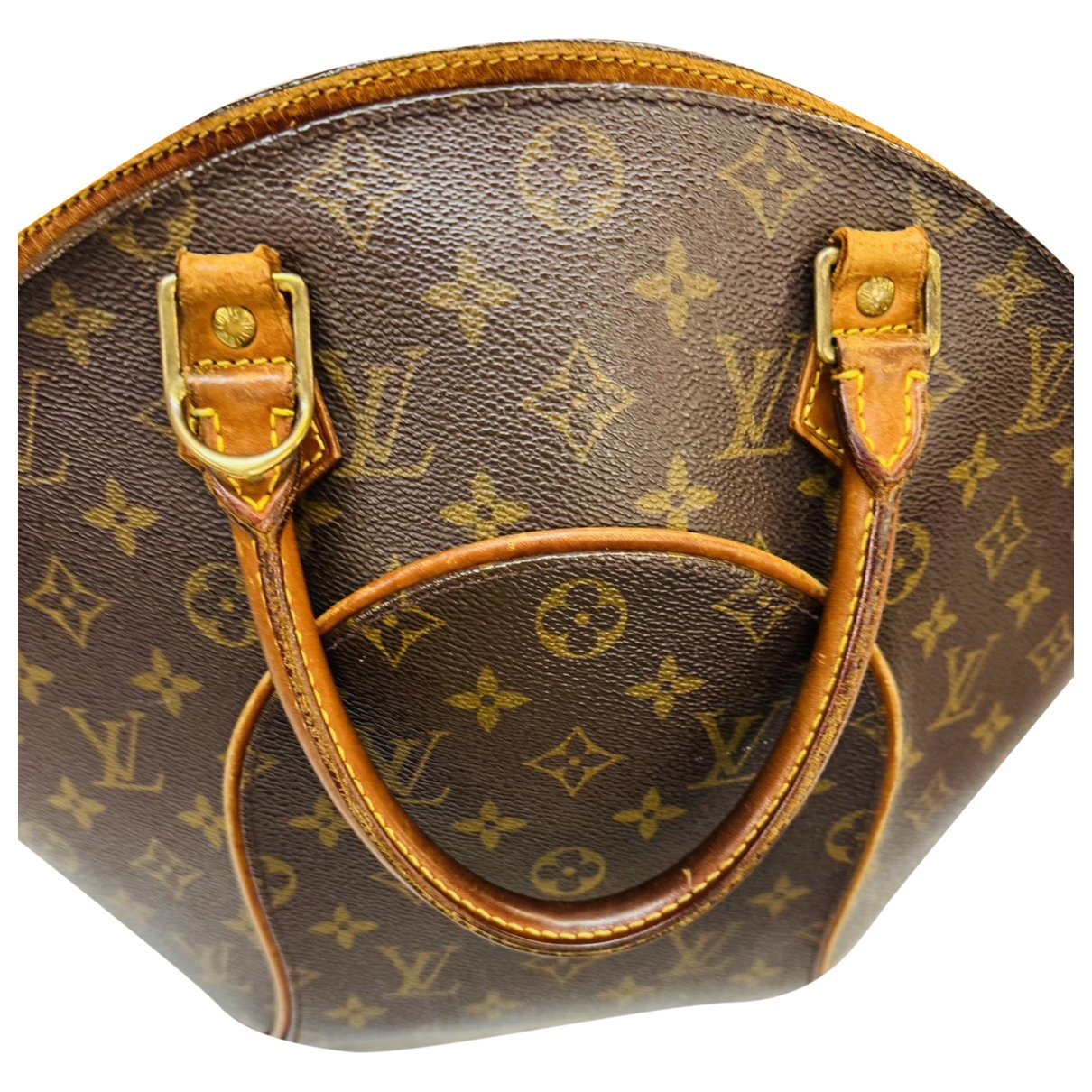 Ellipse leather handbag