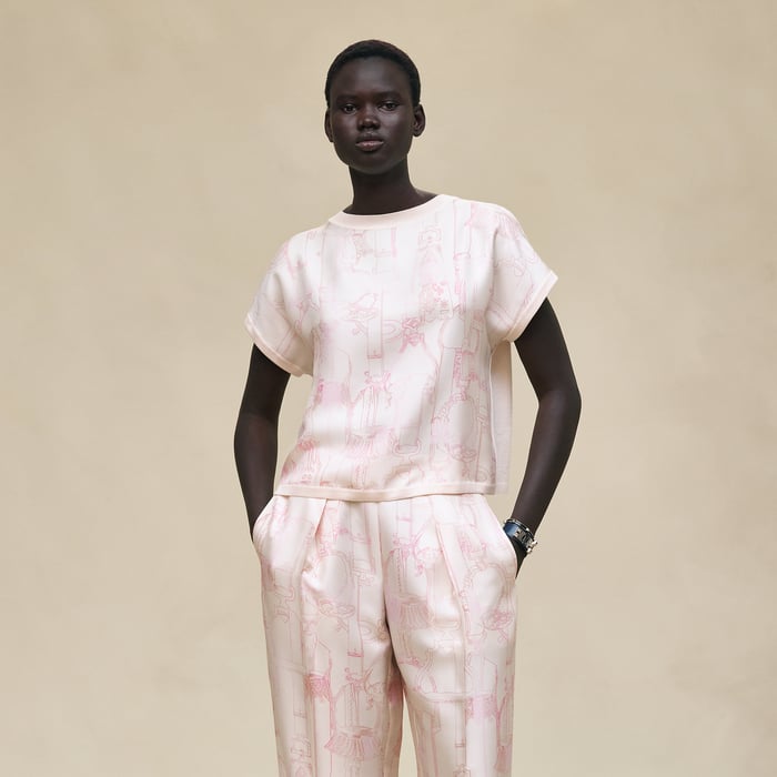 Rose Pétale "Etriers Remix" Sleeveless Sweater