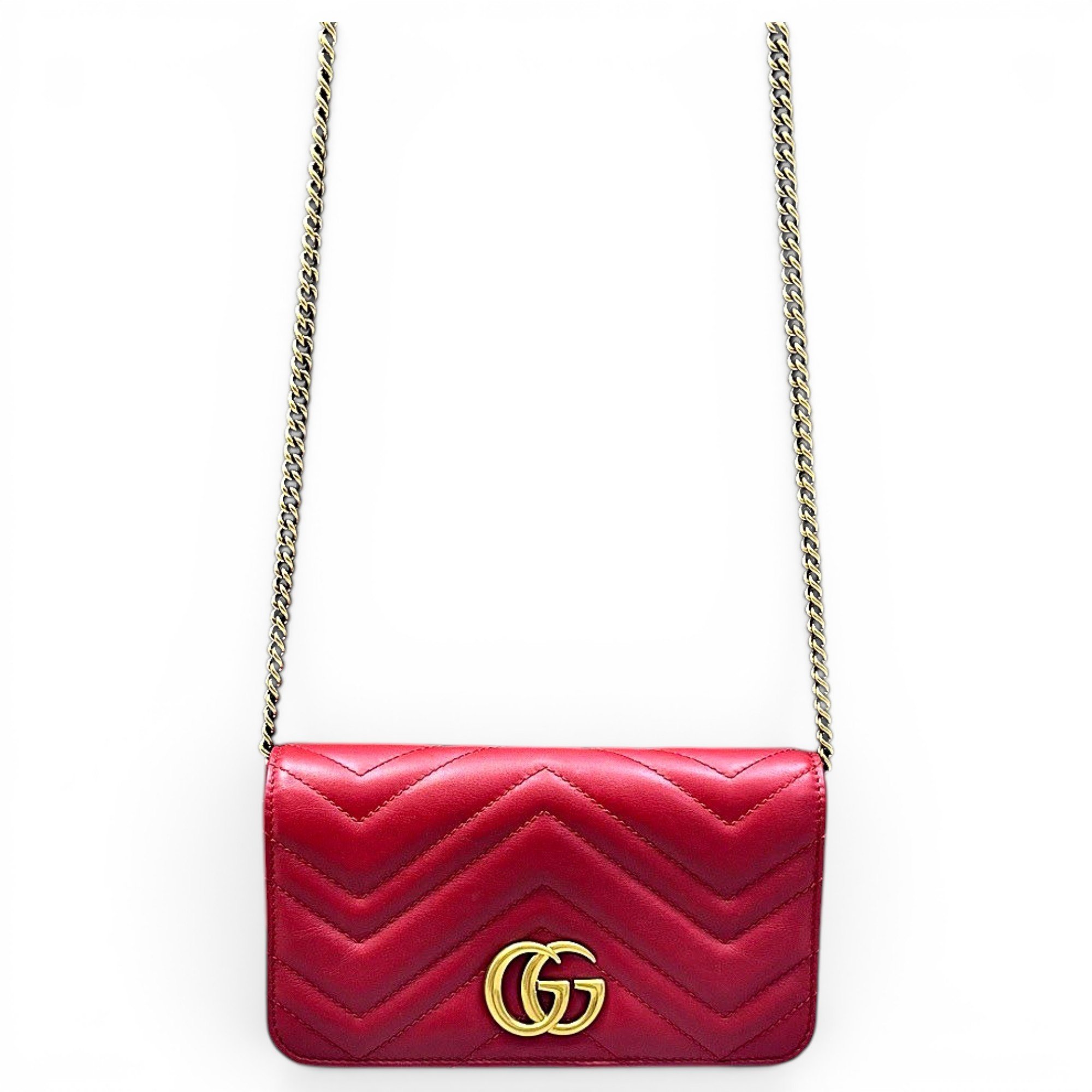 GG Marmont Triple zip leather crossbody bag