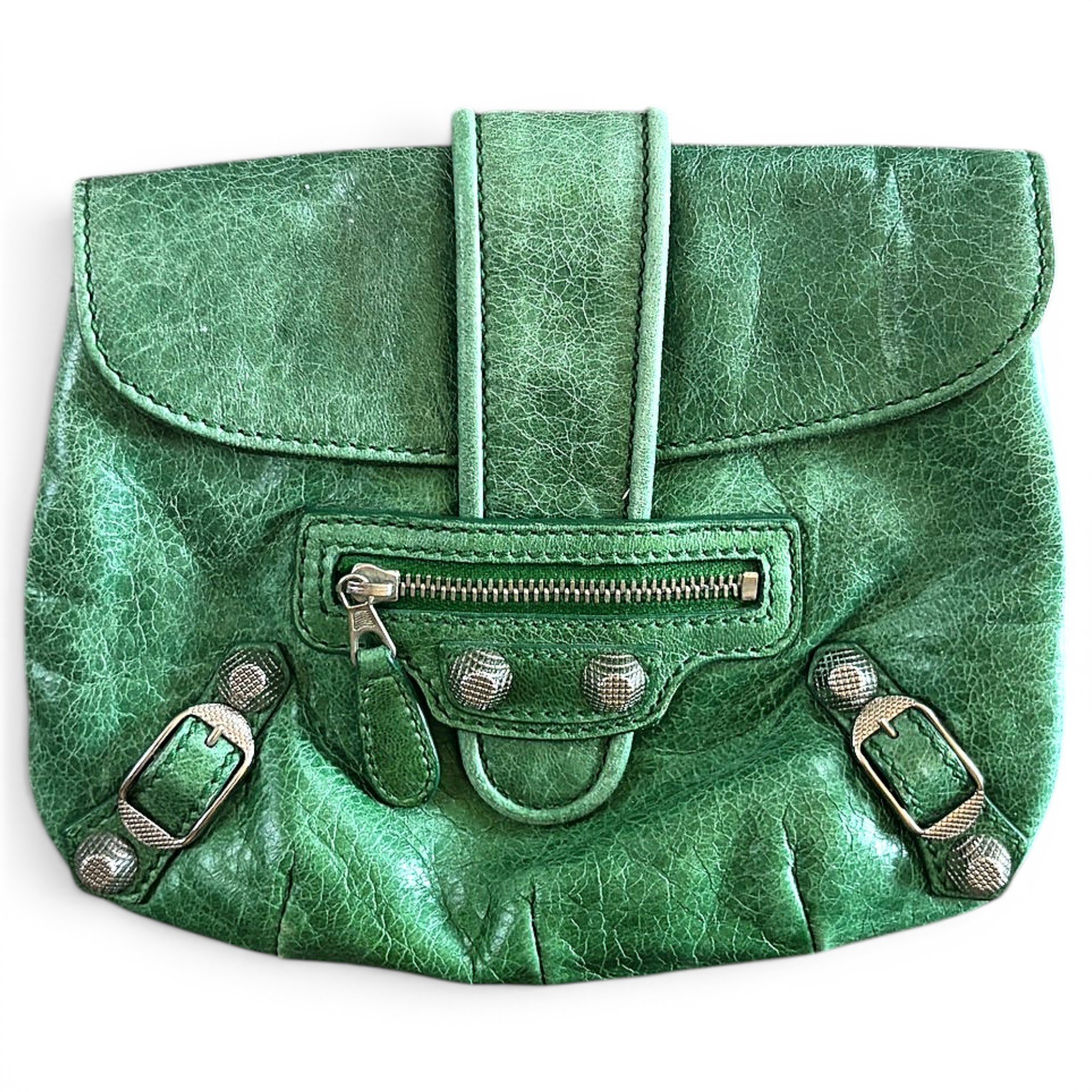 Leather clutch bag