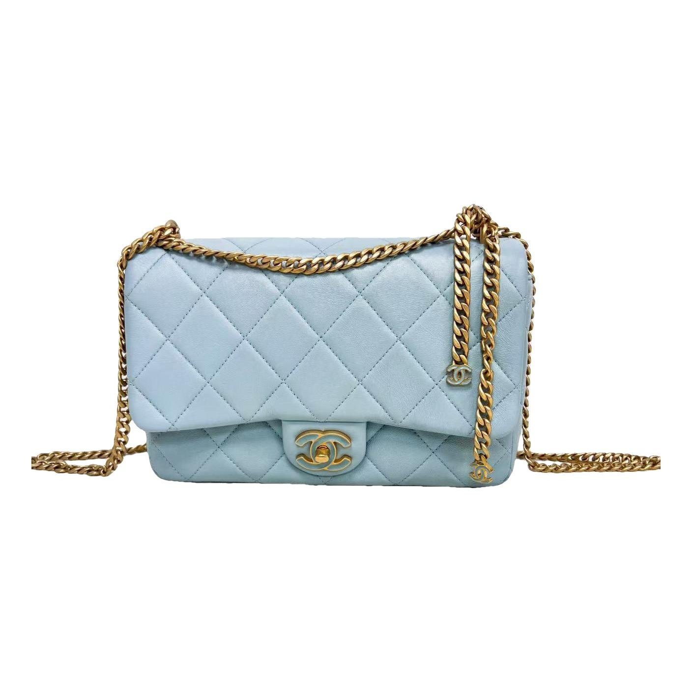 Trendy CC leather crossbody bag