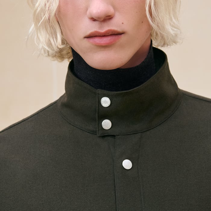 Kaki "Poches Superposees" Overshirt