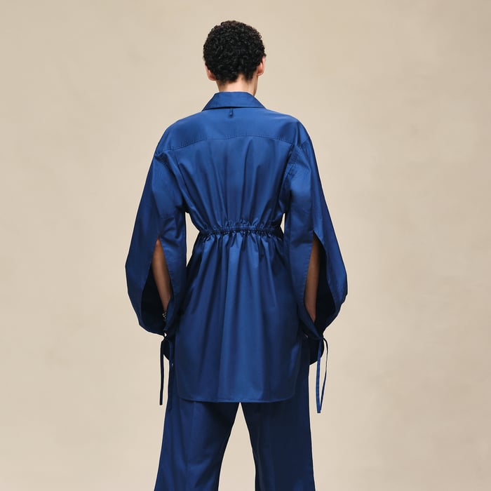 Bleu Lagune Drawstring Shirt