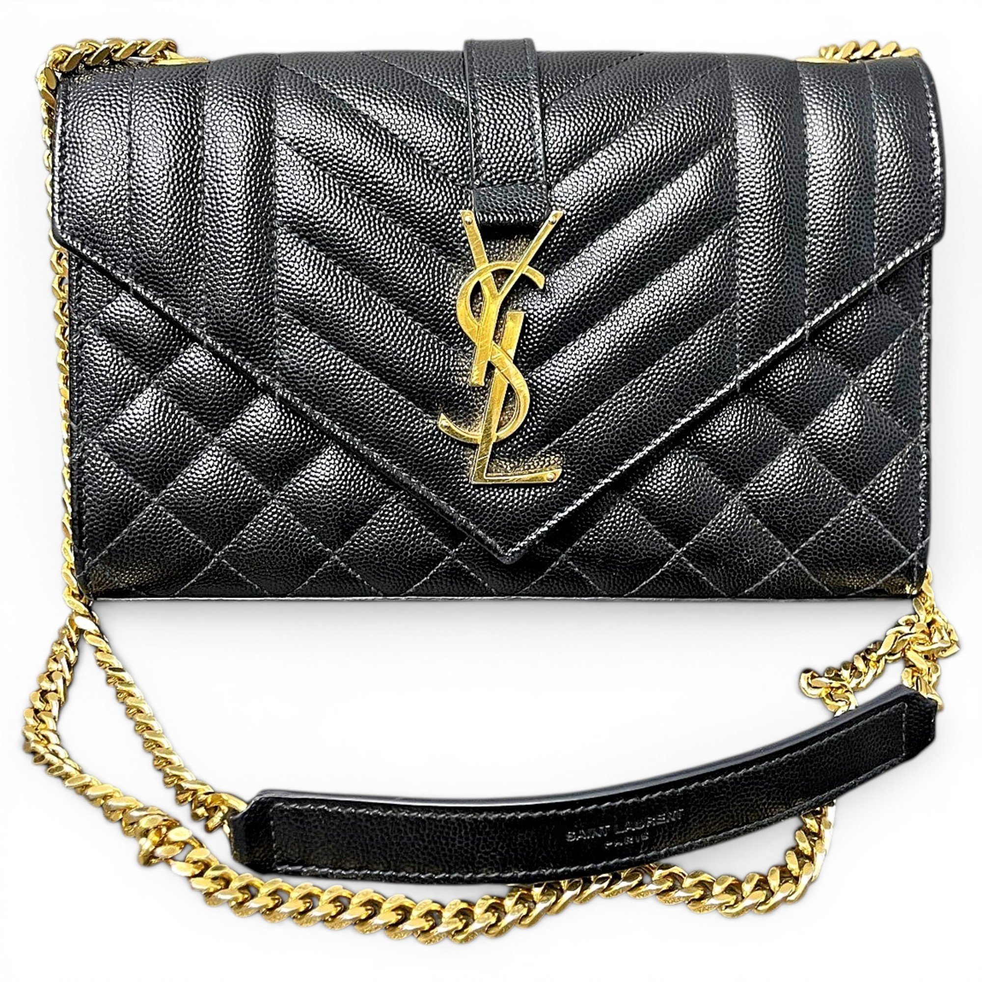 Envelope leather handbag
