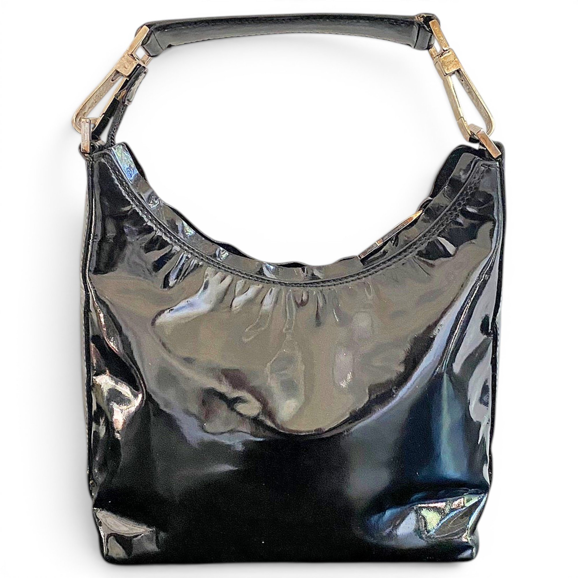 Patent leather handbag