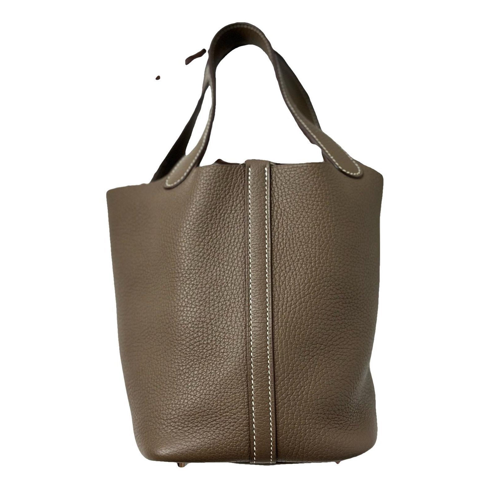 Picotin leather tote