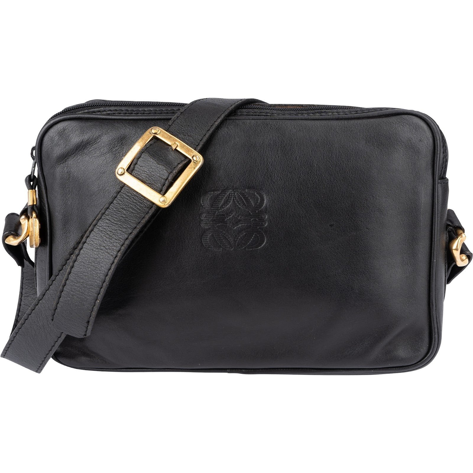 Anagram leather crossbody bag