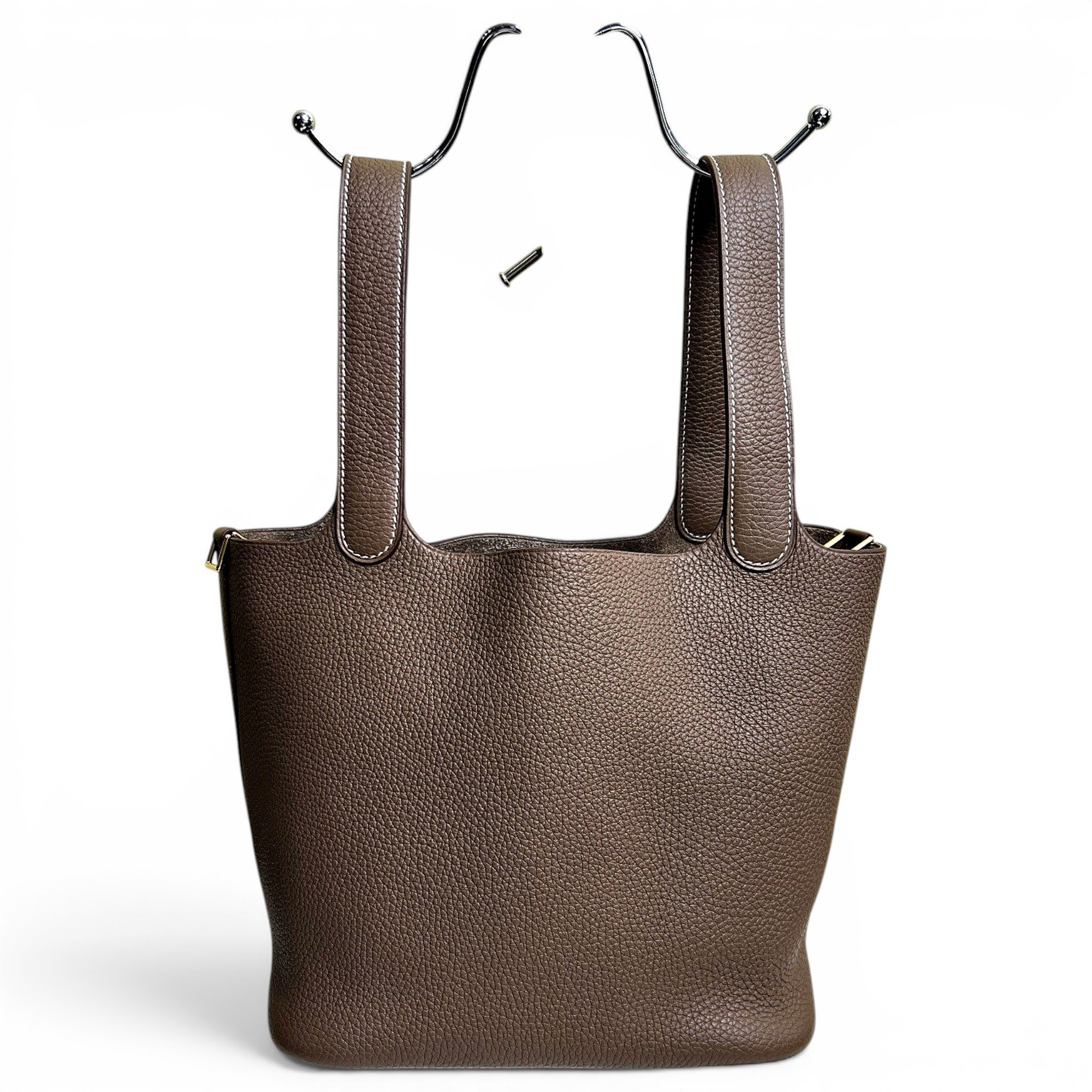 Picotin leather tote