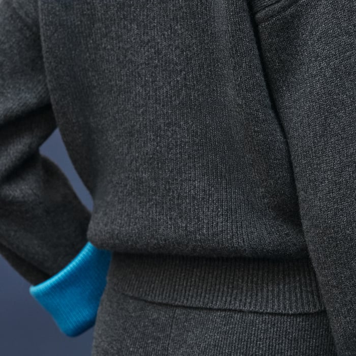 Gris Satin Long-sleeve Sweater