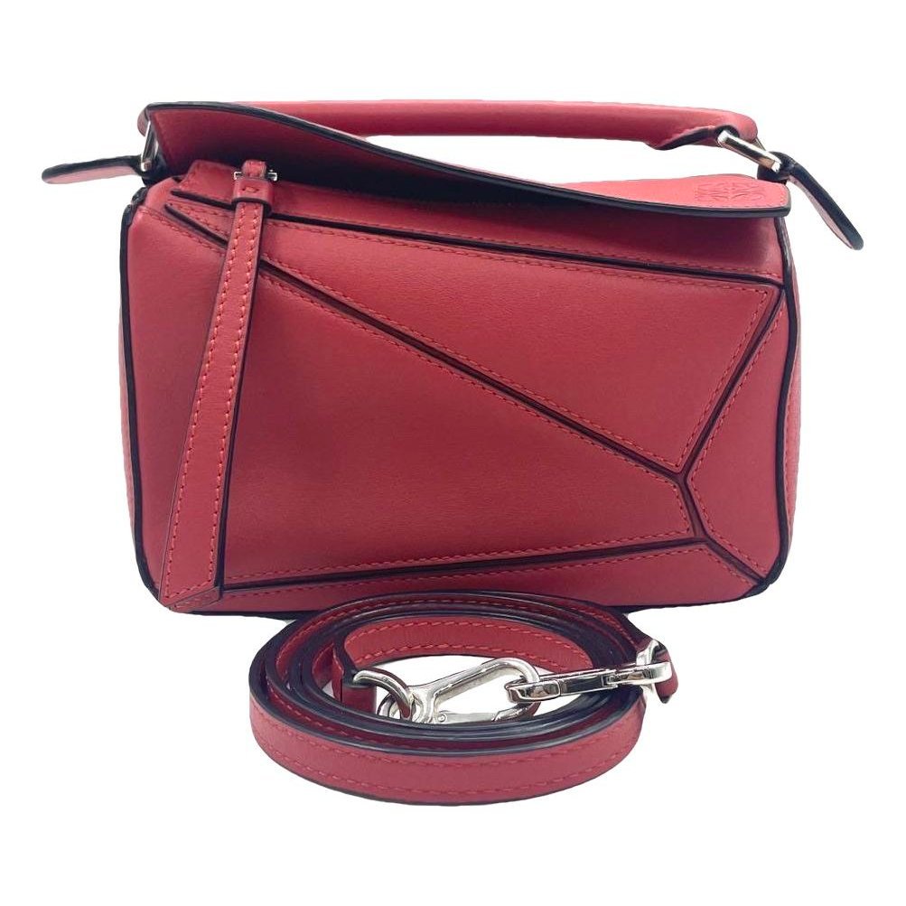 Puzzle leather handbag