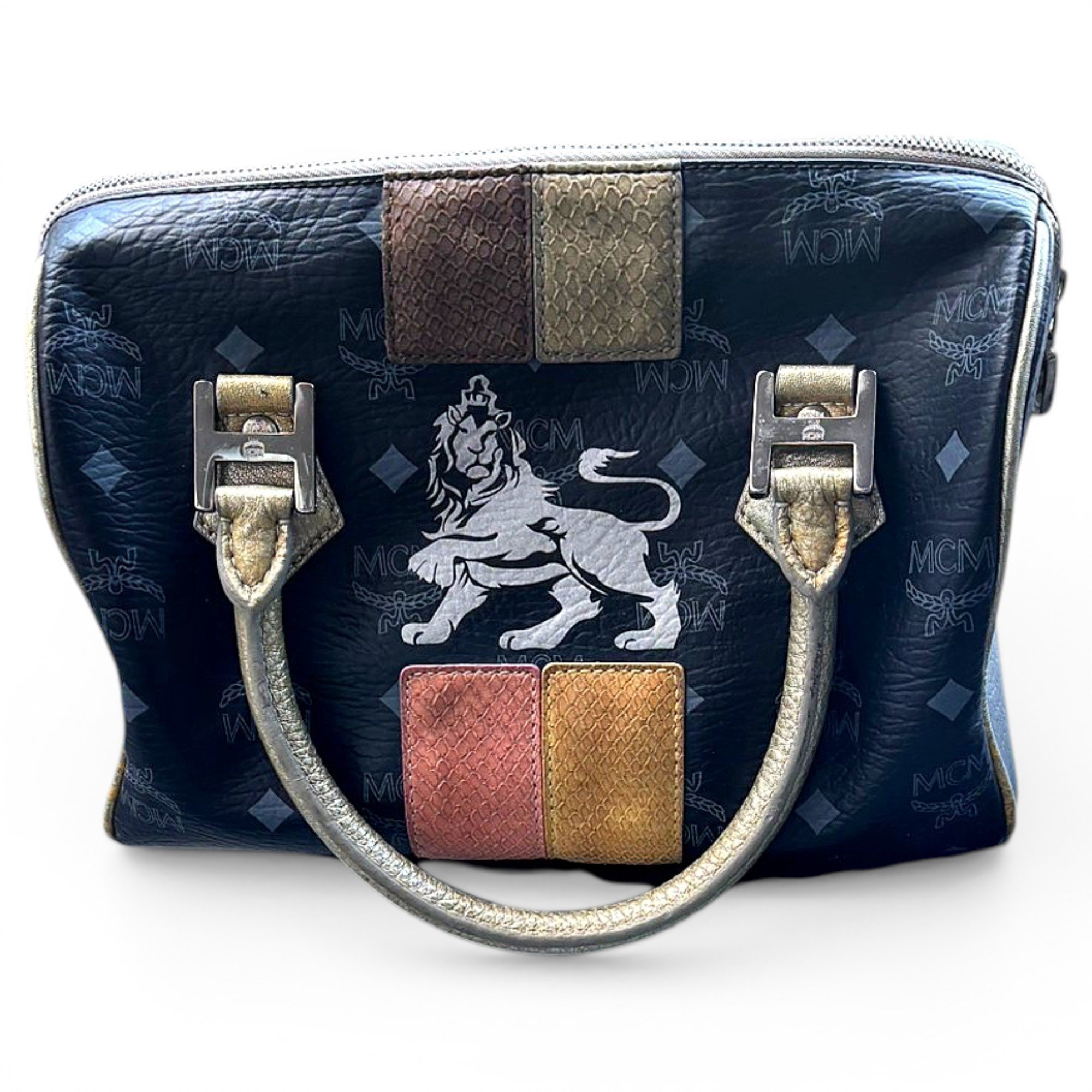 Boston leather satchel