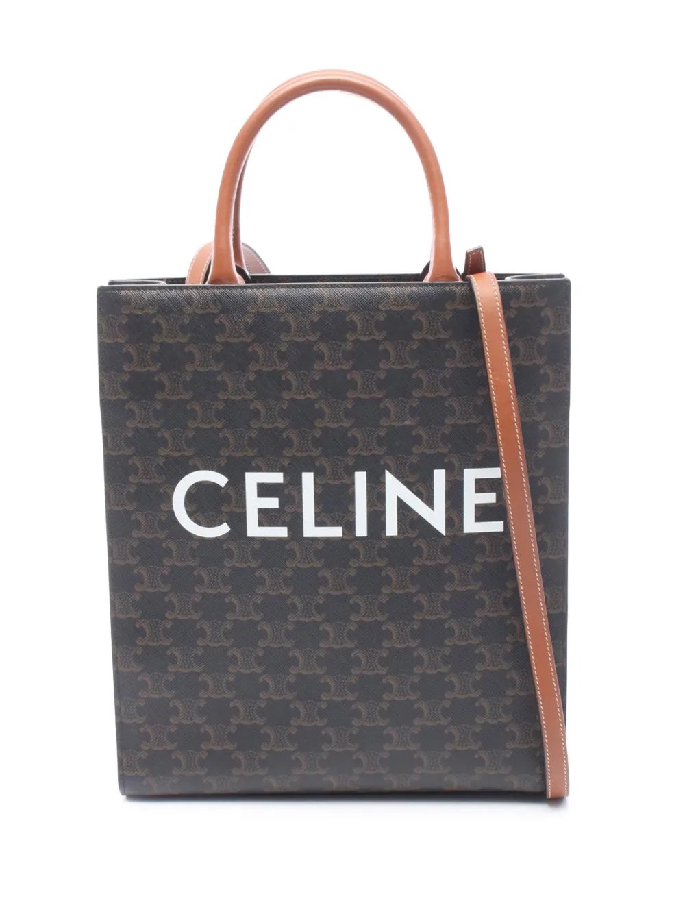2010-2026 Small Triomphe Coated Canvas Vertical Cabas Tote satchel