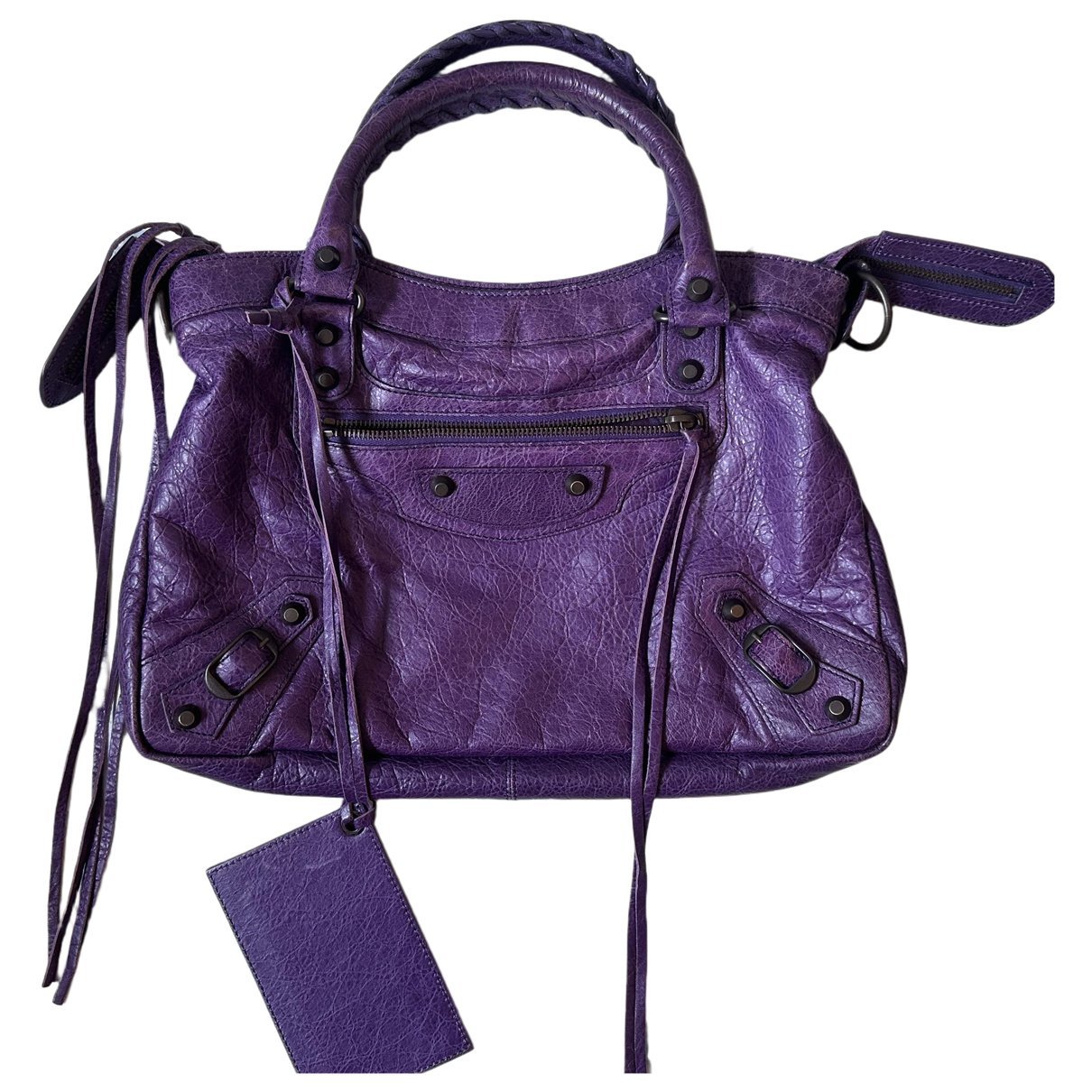 Town leather handbag