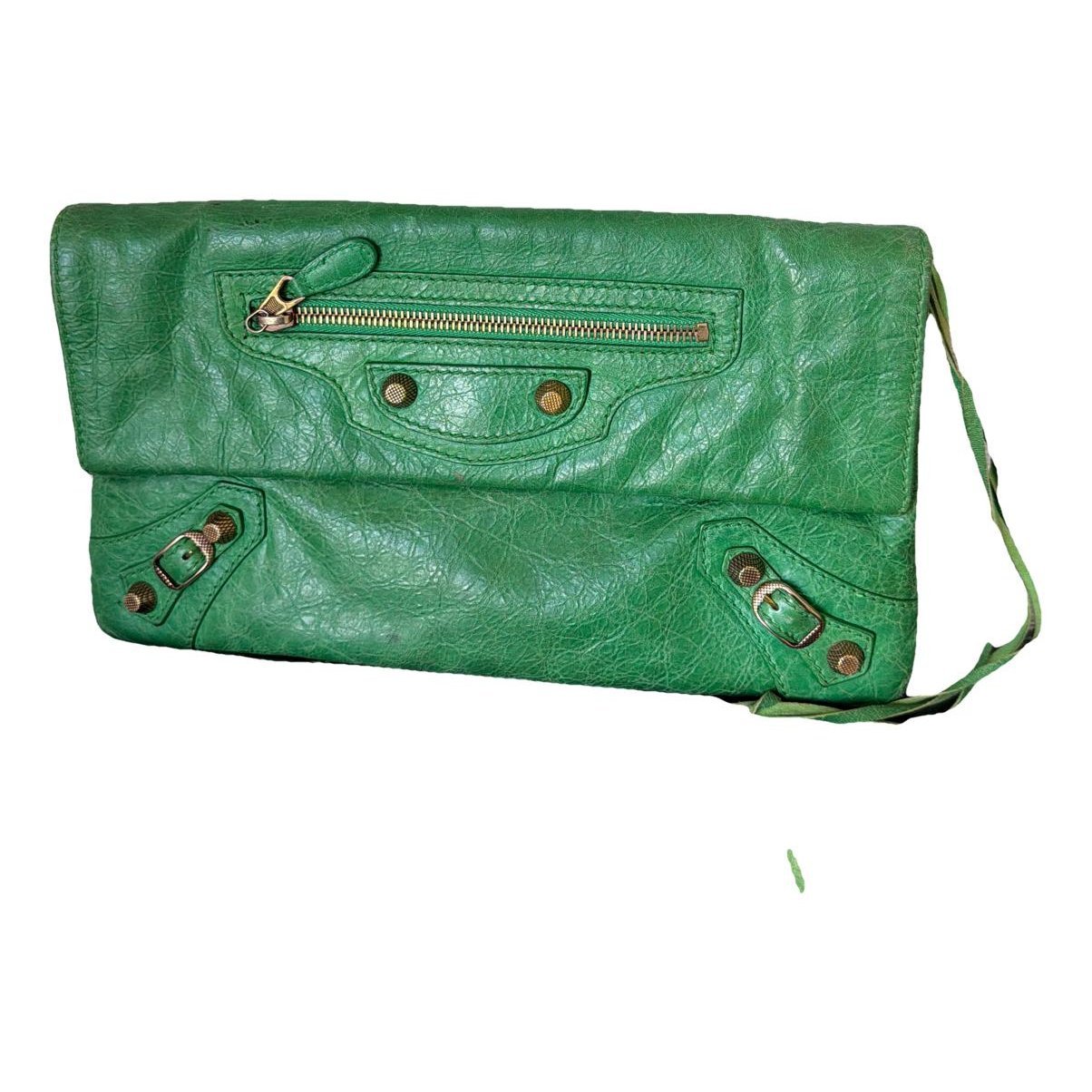 Envelop leather clutch bag