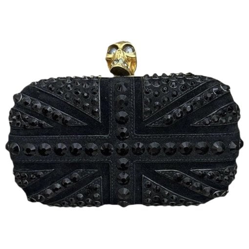 Skull glitter clutch bag
