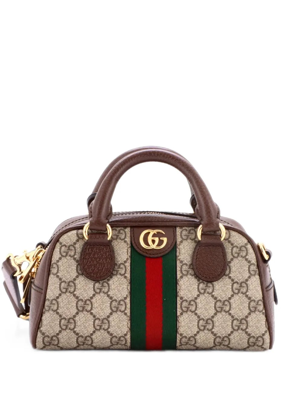 Ophidia Convertible Boston Top Handle Bag GG Coated Canvas with Leather Mini crossbody bag