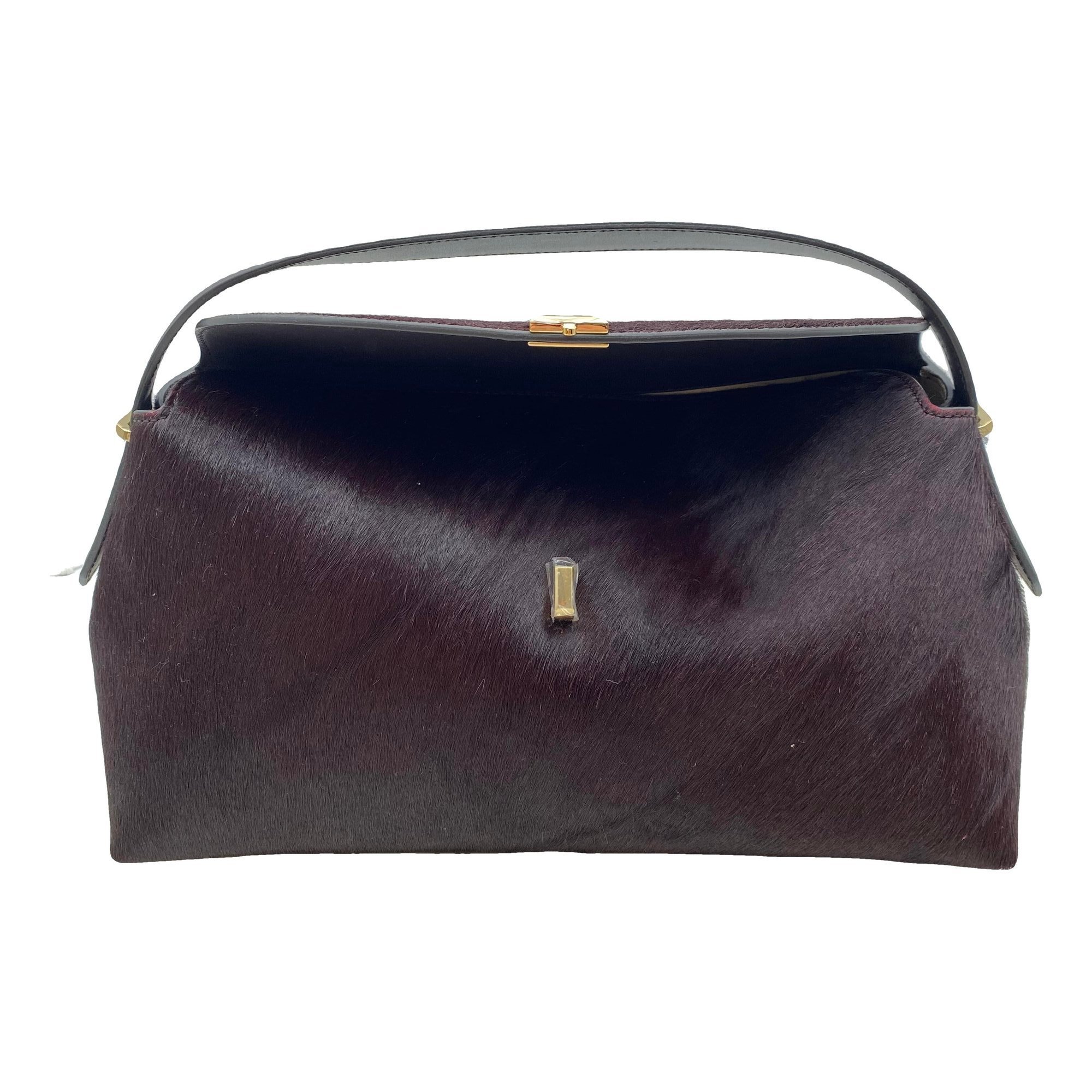 T-Lock pony-style calfskin crossbody bag