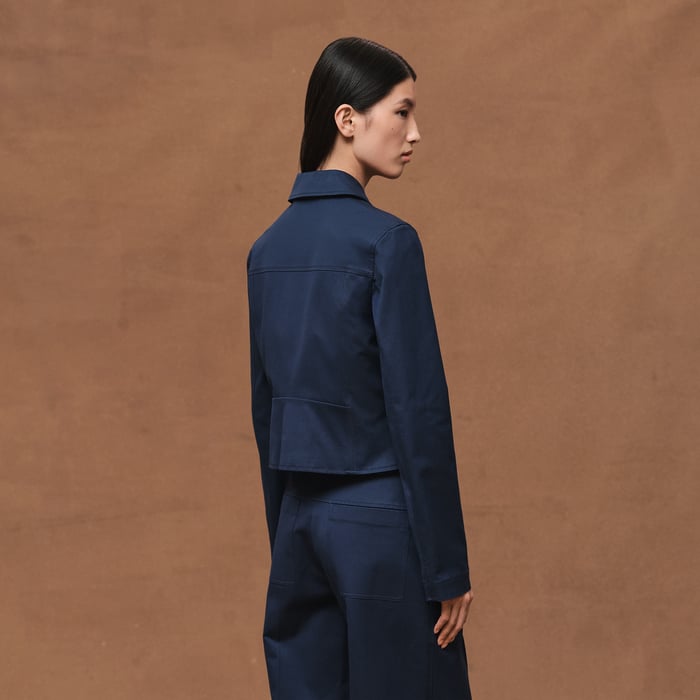 Bleu Outremer Double Cotton Twill Jacket