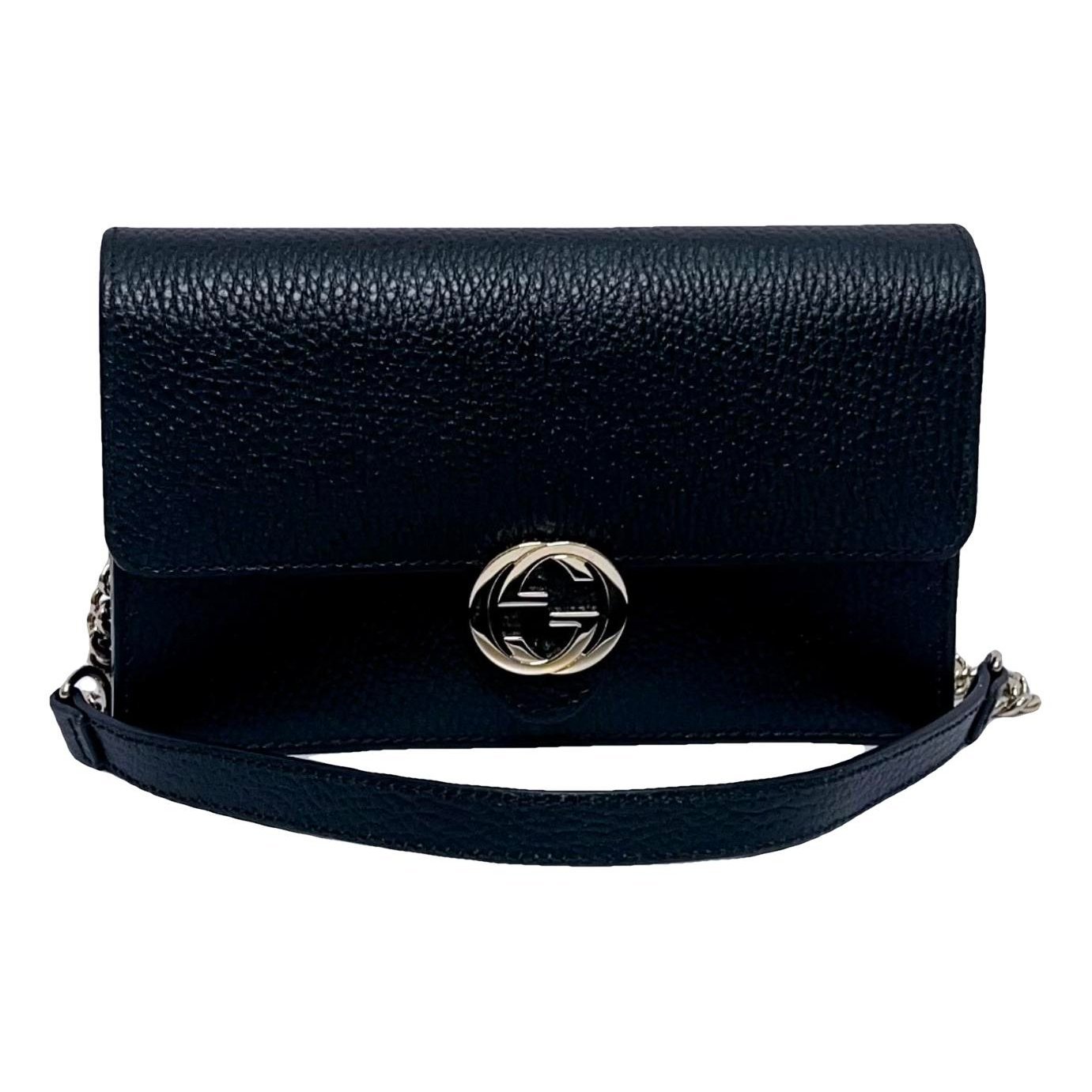 Interlocking leather handbag