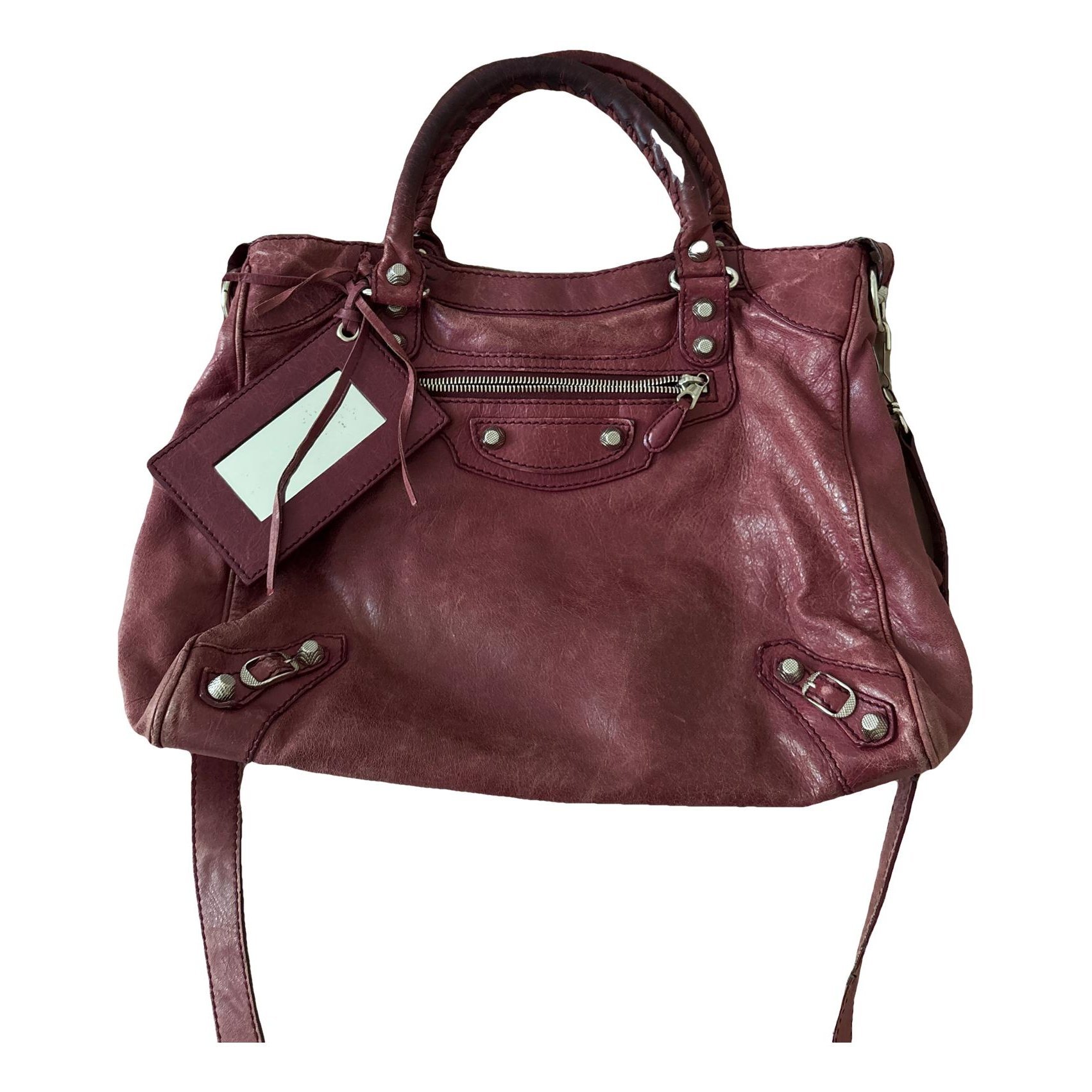 City leather handbag