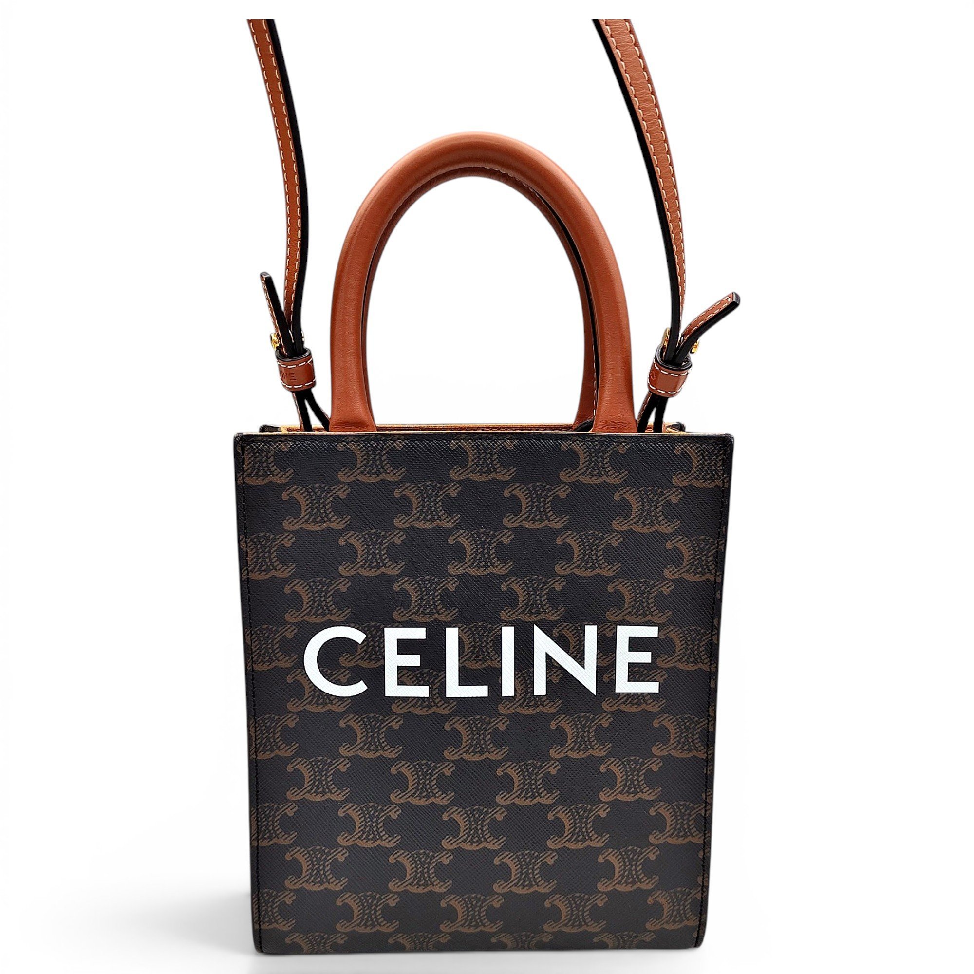 Cabas Vertical leather handbag