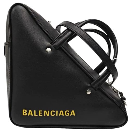Triangle leather handbag