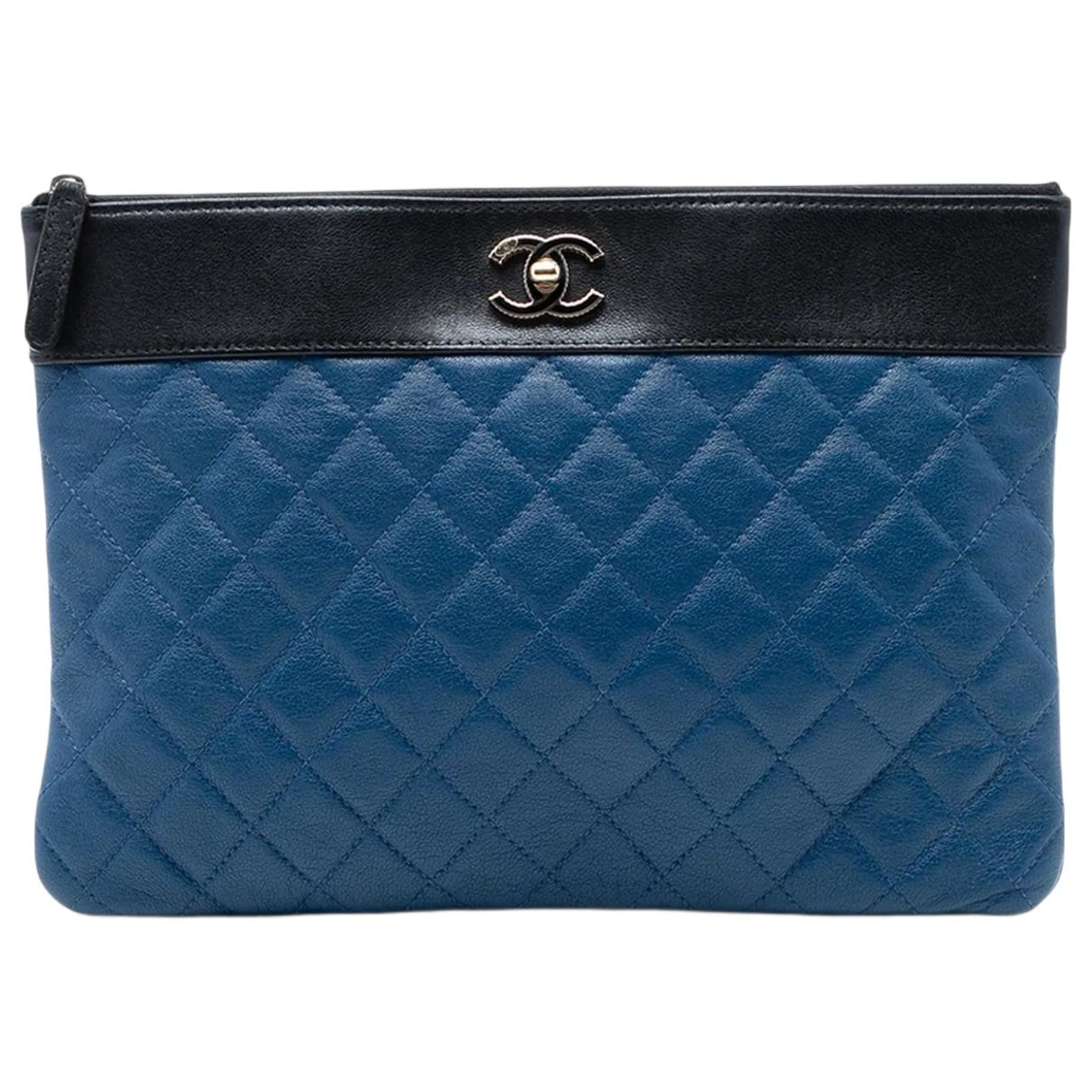 Mademoiselle leather clutch bag