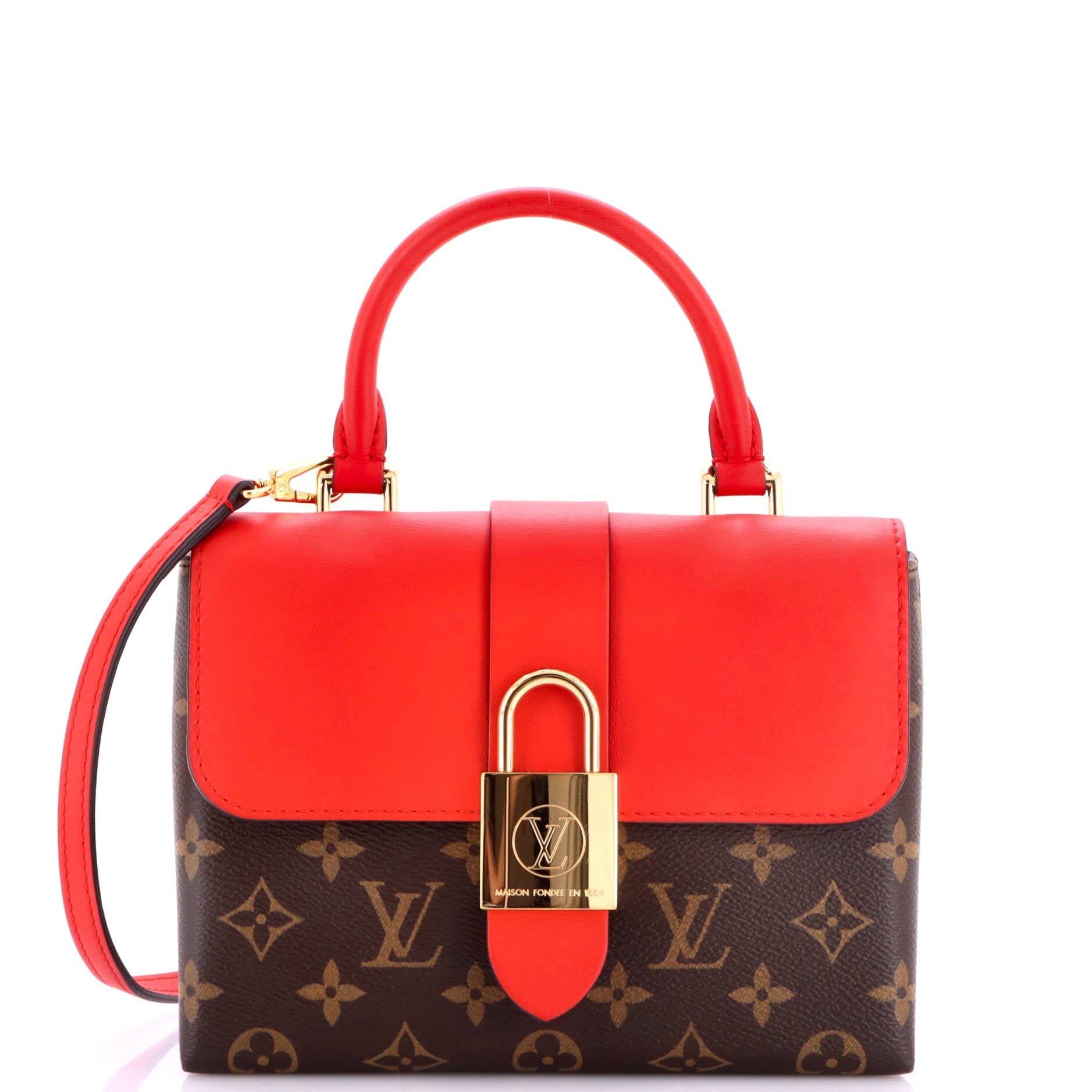 Locky Handbag Monogram Canvas with Leather BB