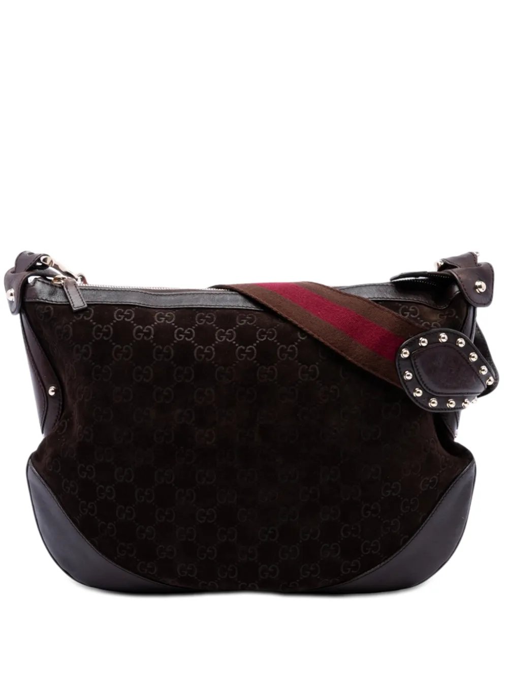 2000-2015 GG Suede Studded Pelham crossbody bag